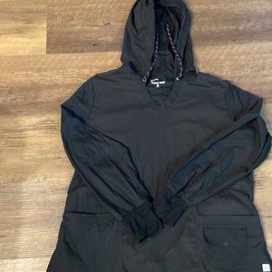 Women’s Butter-soft size xlarge pullover black scrub hoodie